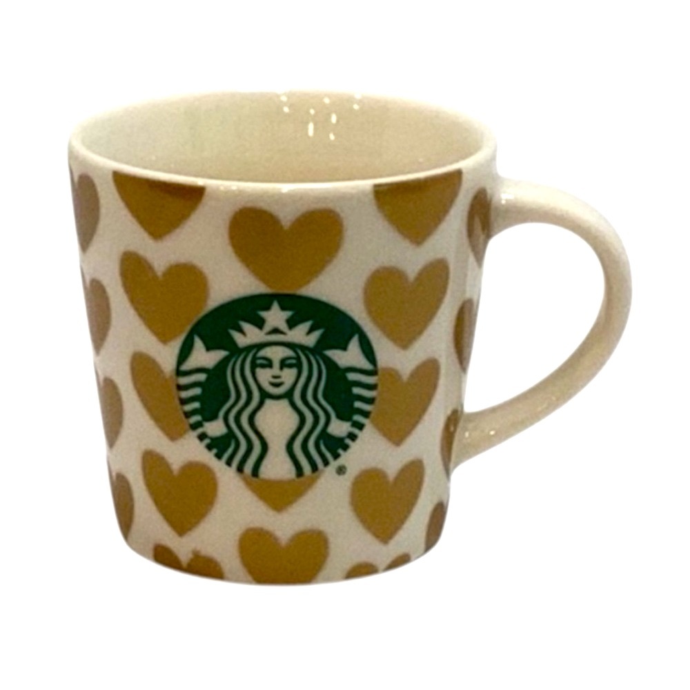 💚 2015 Starbucks Expresso Gold Heart Mug